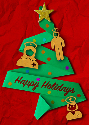 Nursing Green Tree Card