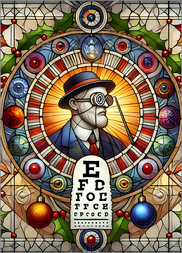 Optometrist Christmas Card Unique