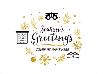Optometrists Icons Christmas Card
