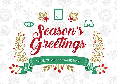 Optometrists Snowflake Christmas Card