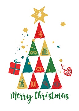 Optometrists Tree Christmas Card