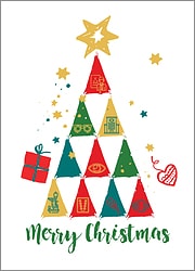 Optometrists Tree Christmas Card
