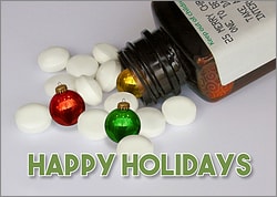 Ornament Pills Christmas Card