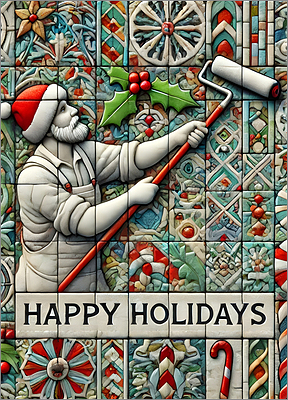 Painter Christmas Card Blazing