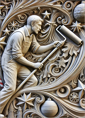 Painter Christmas Card Incredible (Glossy White) 