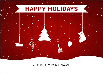 Painters Ornaments Holiday Card
