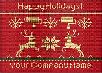 Painters Reindeer Christmas Card