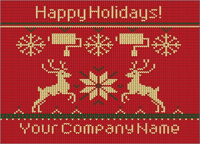 Painters Reindeer Christmas Card