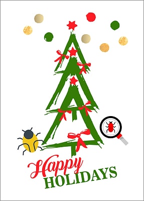 Pest Tree Holiday Card (Glossy White) 