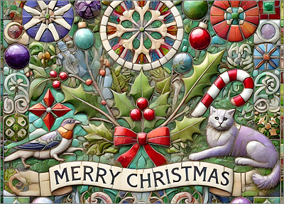 Pet Christmas Card Enhanced