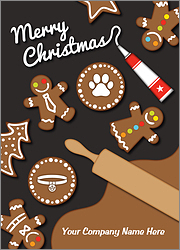 Pet Gingerbread Christmas Card