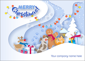 Pet Snowflakes Card