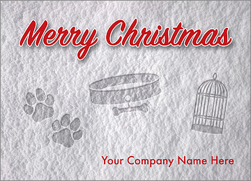 Pets Snow Print Card