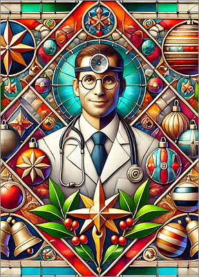 Physician Christmas Card Courageous