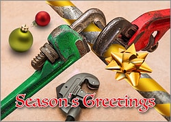 Pipe Wrench Christmas Card