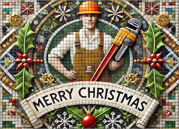 Plumber Christmas Card Incredible