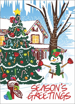 Plumber Snowman (Glossy White) 