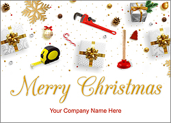 Plumber Tools Christmas Card