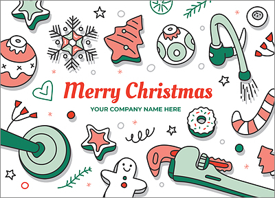 Plumbing Merry Christmas Card