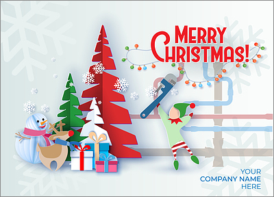 Plumbing Merry Elf Card