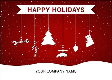 Plumbing Ornaments Holiday Card