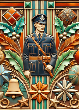 Police Christmas Card Historical