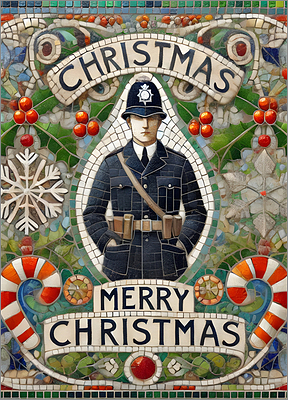 Police Christmas Card Modern