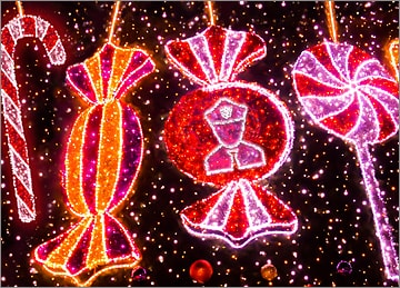 Police Christmas Lights Card