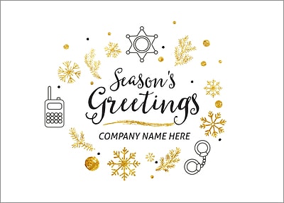 Police Icons Christmas Card