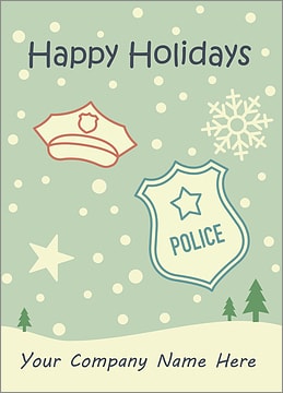 Police Snowfall Card