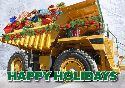 Present Hauler Christmas Card (Glossy White) 