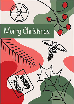 Radiology Holly Card (Glossy White) 