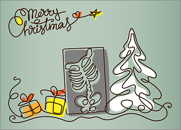 Radiology Snow Tree Card