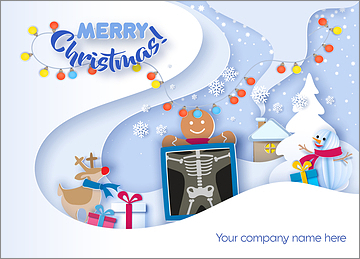 Radiology Snowflakes Card