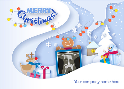 Radiology Snowflakes Card