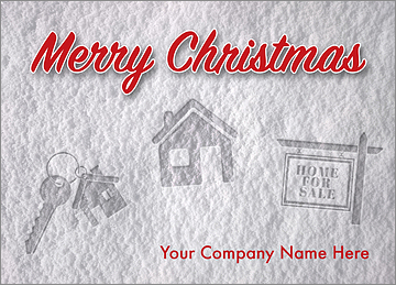 Real Estate Snow Print Card