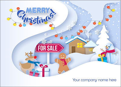 Real Estate Snowflakes Card