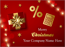 Red Accounting Christmas Card