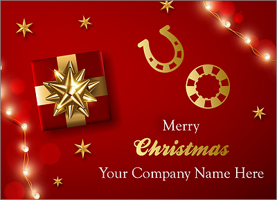 Red Casino Christmas Card