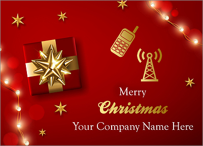 Red Cell Tower Christmas Card