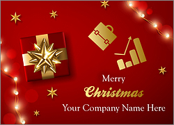 Red Corporate Christmas Card