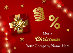 Red Financial Christmas Card
