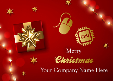 Red IT Christmas Card