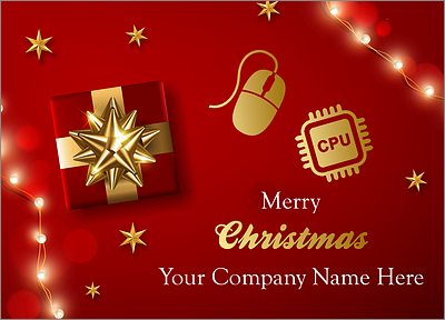 Red IT Christmas Card