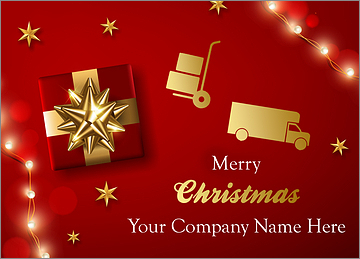 Red Moving Christmas Card