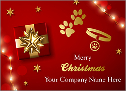 Red Pet Christmas Card