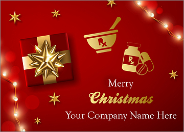 Red Pharmacy Christmas Card