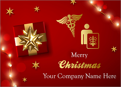 Red Radiology Christmas Card