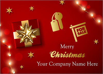 Red Real Estate Christmas Card