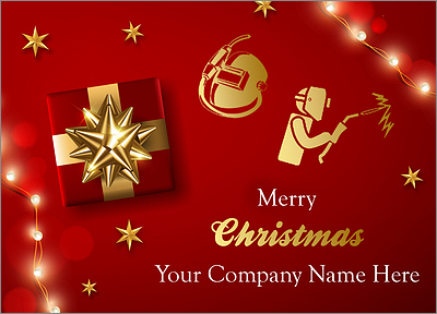 Red Welder Christmas Card
